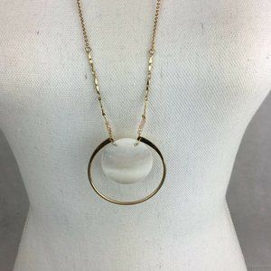 Panacea Mother Of Pearl Long Pendant Necklace NEW